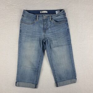 Levi's Jeans Womens 8/29 Blue Cuffed Capri Light Wash‎ Denim